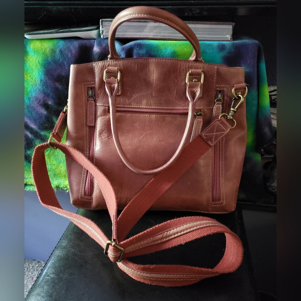 GTM Gun Tote'n Mamas CCW Purse Distressed Buffalo Leather Town Tote Brown